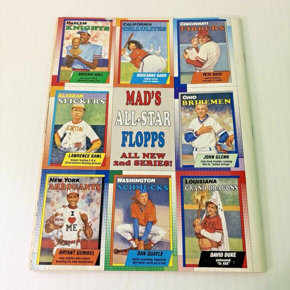 Mad Magazine July 1990 No 296 NKOTB, War of the Roses, TV's Coach Baseball Cards - Picture 3 of 4